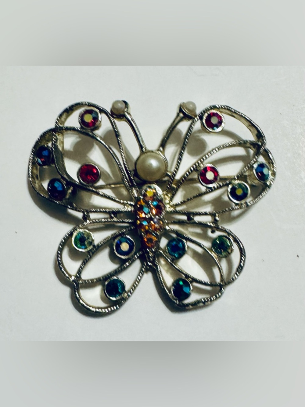 Emmons silver-tone butterfly brooch. (Emmons is often associated with Sarah Cove